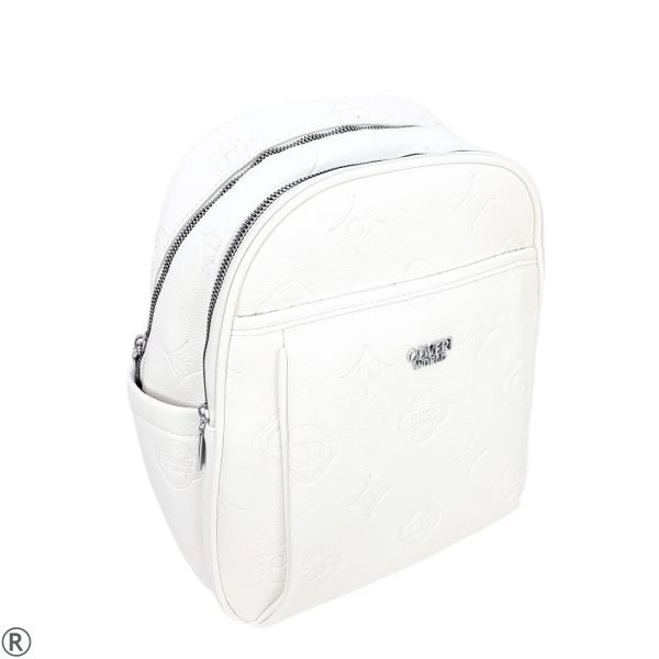 Бяла дамска раница с две отделения- Coveri World 11050