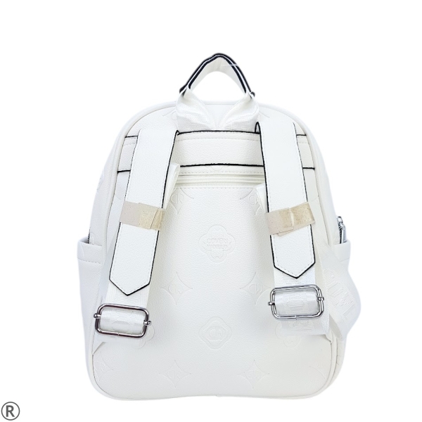Бяла дамска раница с две отделения- Coveri World 11050