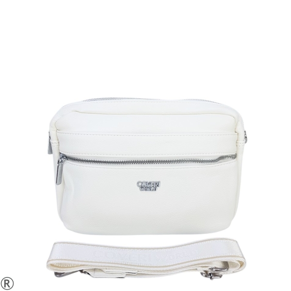 Бели сандали на платформа от естествена кожа - Fransis White 11007