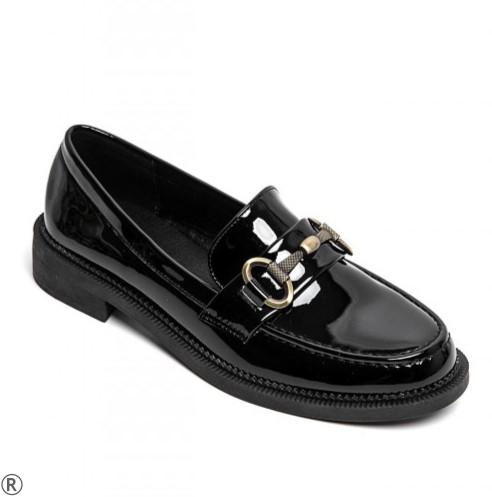 Черни лачени мокасини - Zara Black 11120