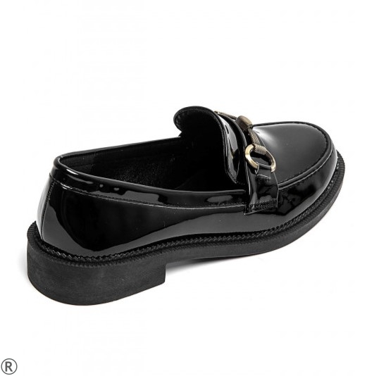 Черни лачени мокасини - Zara Black 11120