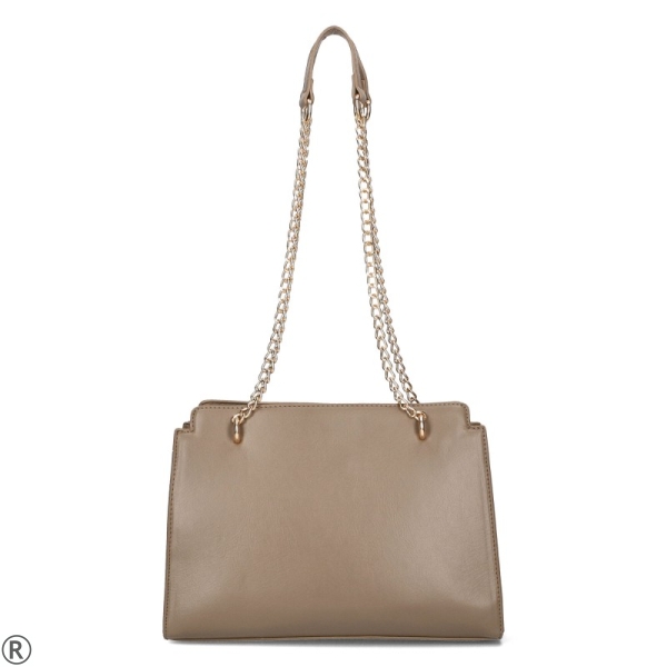 Бежова дамска чанта с преграда- Monnari Beige 11129