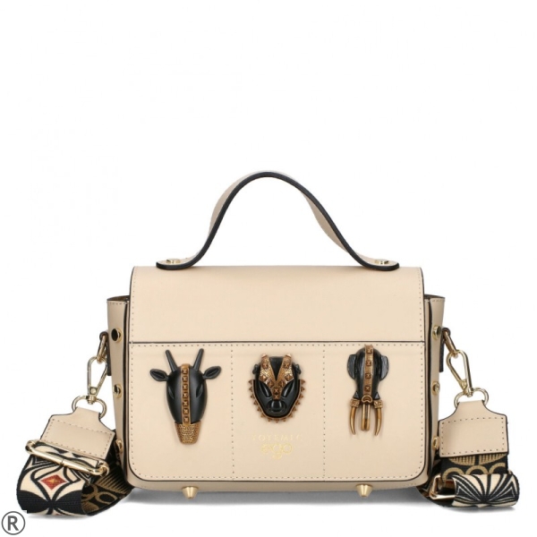 Бежова чанта от естествена кожа- EGO Aztec 11145