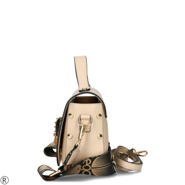 Бежова чанта от естествена кожа- EGO Aztec 11145