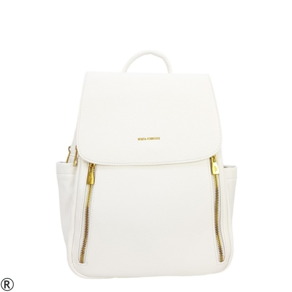 Бели дамски сникърси на платформа- Valera White 11192