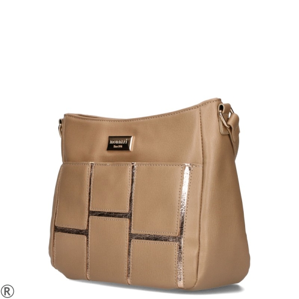 Дамска чанта за рамо в цвят каки- Monnari 11217