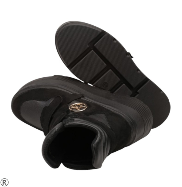 Черни високи кецове на платформа- Stella Black 11230
