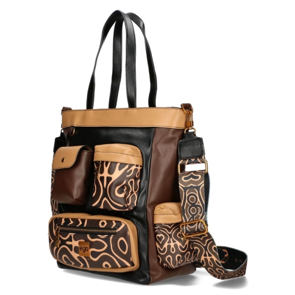 Голяма дамска чанта с джобове- EGO Salamander 11249