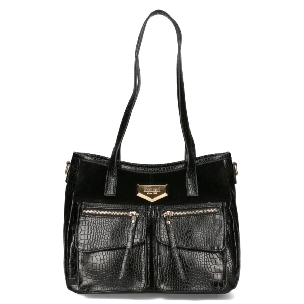 Обувки от естествена кожа със змийски принт- Rene 11266