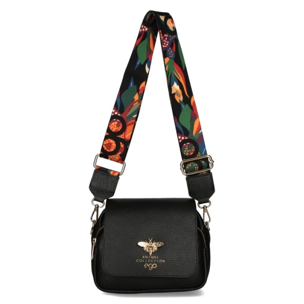 Черни боти на ток и платформа от естествена кожа- Krista Black 11294