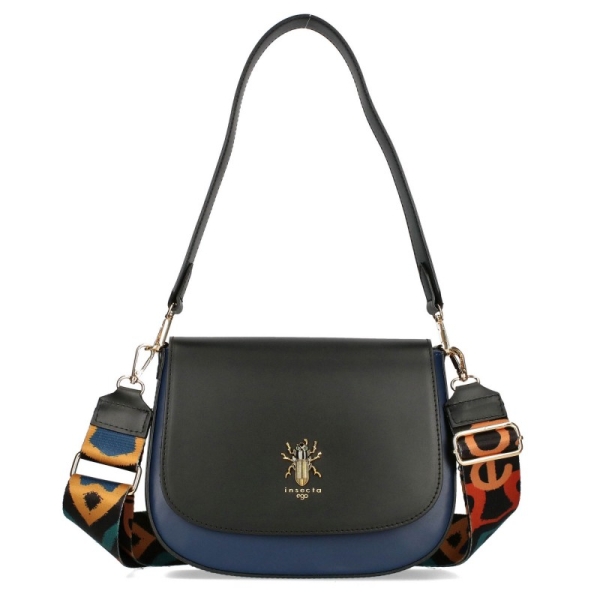 Цветна чанта от естествена кожа с два сменяеми капака- EGO 11343