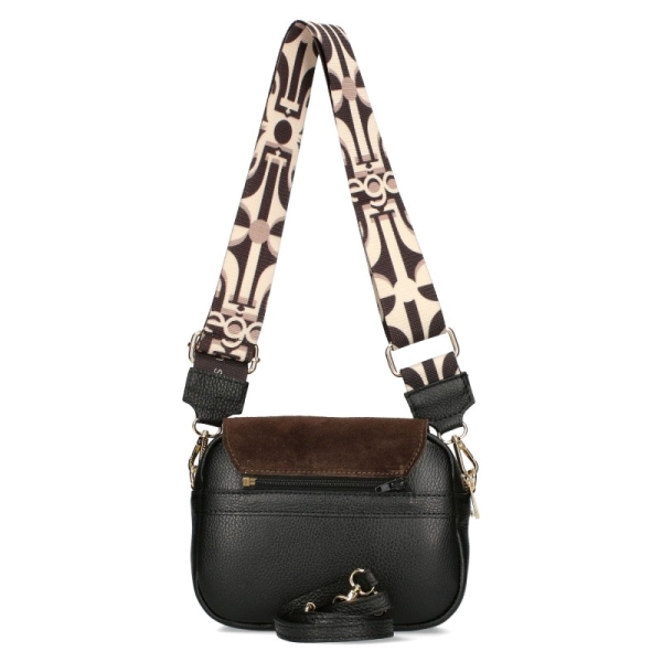 Кафява чанта от естествен велур с два сменяеми капака- EGO Insecta 11349