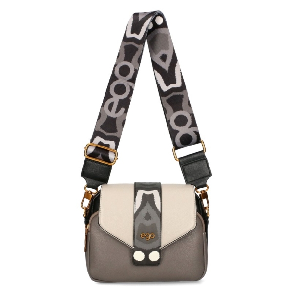 Сива чанта с два сменяеми капака и дълга дръжка- EGO 11381