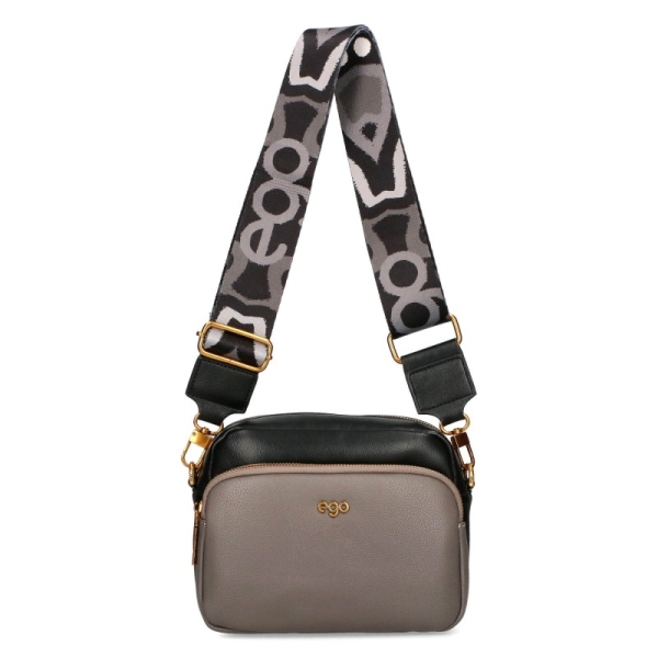 Сива чанта с два сменяеми капака и дълга дръжка- EGO 11381