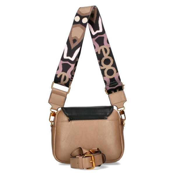 Бежова чанта с два сменяеми капака и дълга дръжка- EGO 11382