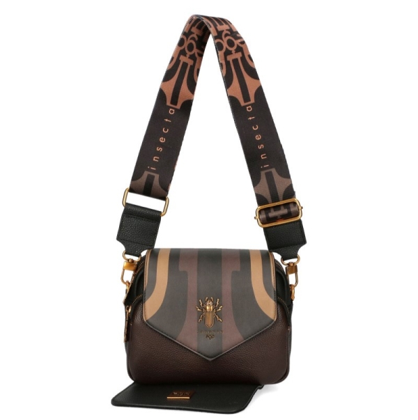 Чанта от естествена кожа с два сменяеми капака и скарабей- EGO 11388