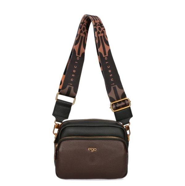 Чанта от естествена кожа с два сменяеми капака и скарабей- EGO 11388