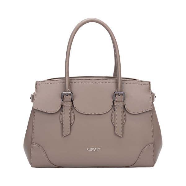 Дамска стилна чанта в цвят какао с дълга дръжка- DIana&CO 11411