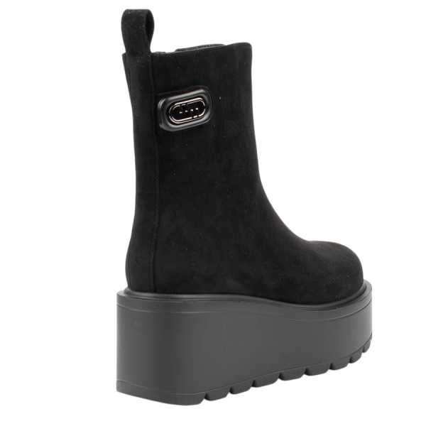 Черни велурени боти на платформа- Eliza Bulgaria 11421