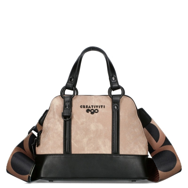 Твърда чанта бежово с черно- EGO Creativiti 11426