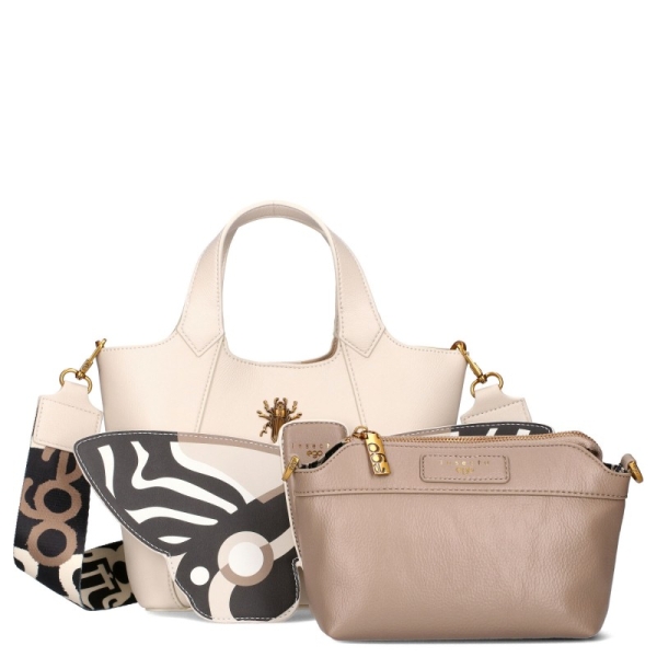Бежова чанта с пеперуда и органайзер- EGO Inesecta 11427