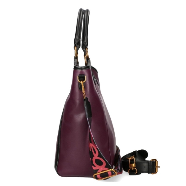 Чанта с дълги дръжки за рамо цвят бурдунди - EGO 11431