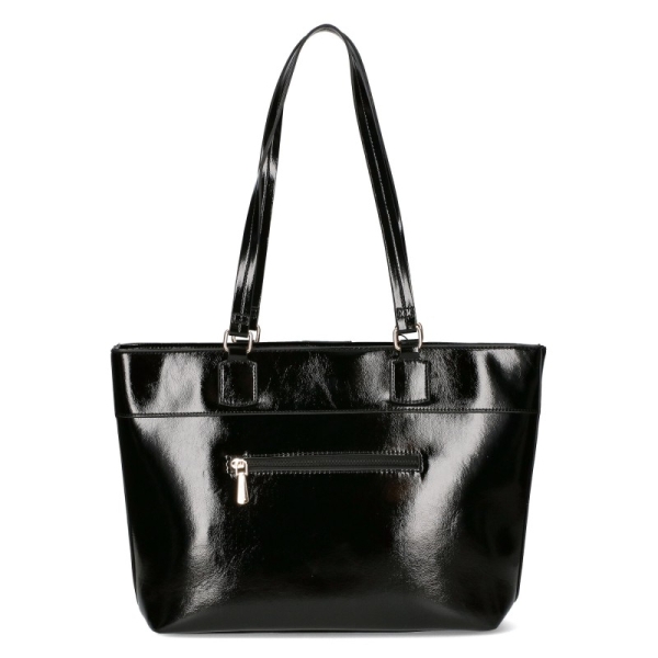 Черна чанта с дълги дръжки за рамо- Monnari 11439