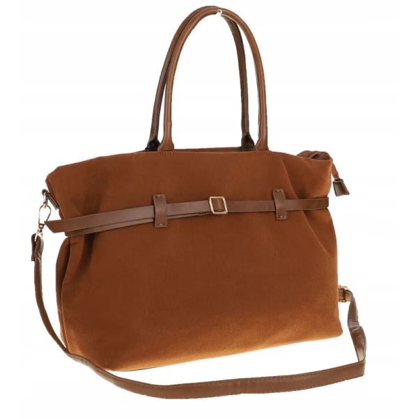 Голяма кафява чанта с преграда- Darena Brown 11455