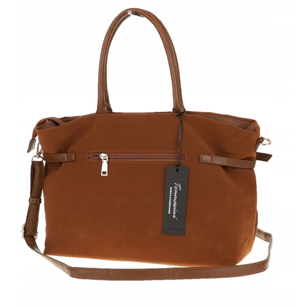 Голяма кафява чанта с преграда- Darena Brown 11455