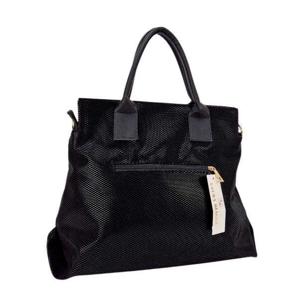 Голяма черна чанта с дълга дръжка- Laura Biaggi 11493