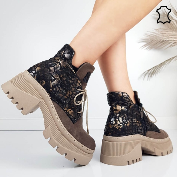 Дамски боти от естествена кожа- Daris 11496