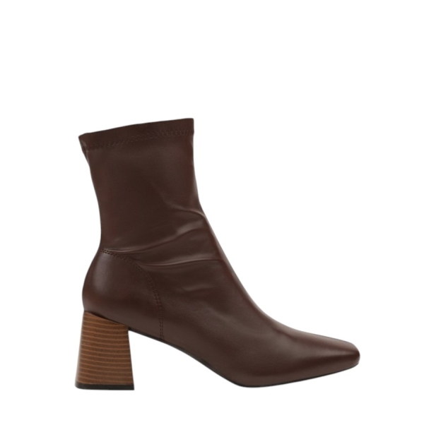 Кафяви боти на широк ток- Izabel Brown 11543