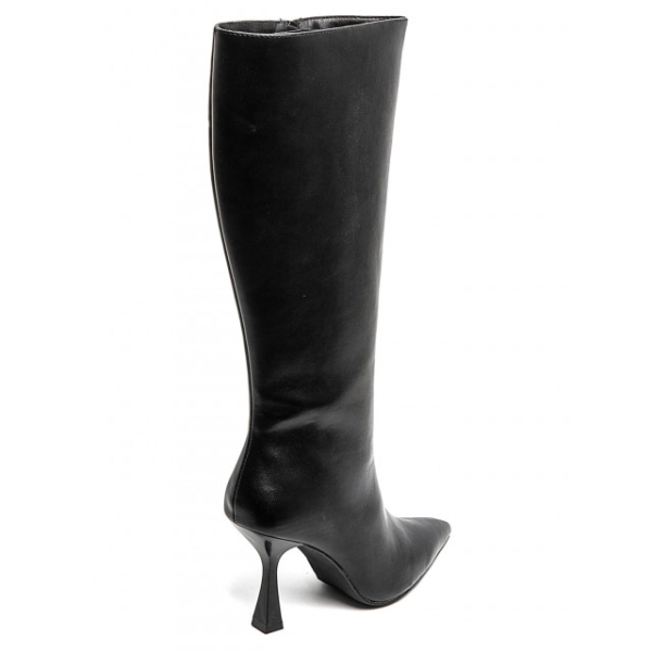 Черни елегантни ботуши на тънък ток- Sisi Black 11549