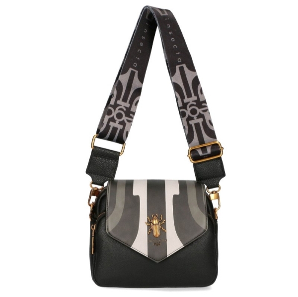 Черни боти от естествена кожа на платформа- Sandra Black 11447