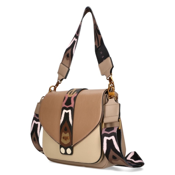 Бежова чанта с два сменяеми капака и дълга дръжка- EGO Beige 11581