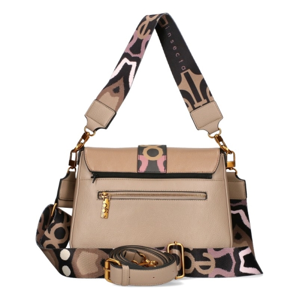 Бежова чанта с два сменяеми капака и дълга дръжка- EGO Beige 11581