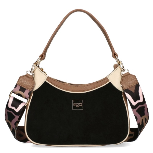 Бежова чанта от естествен велур- EGO Beige 11593