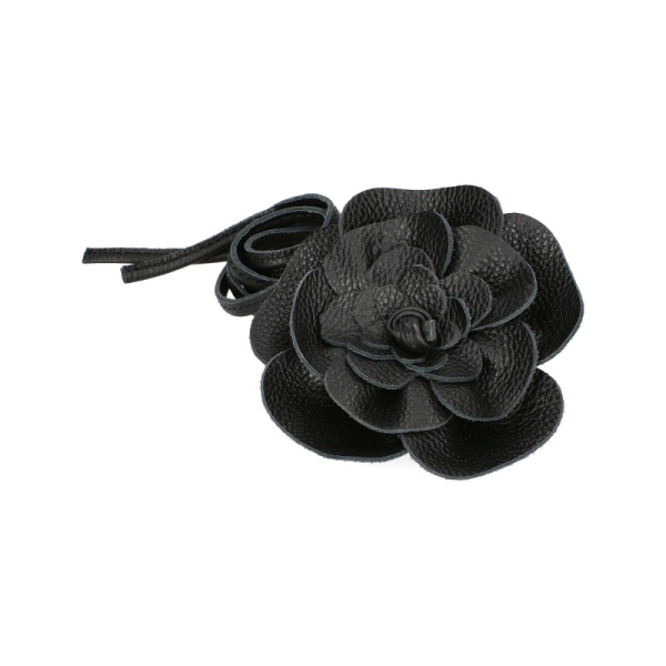 Лилава чанта от естествен велур с цвете- EGO 11611