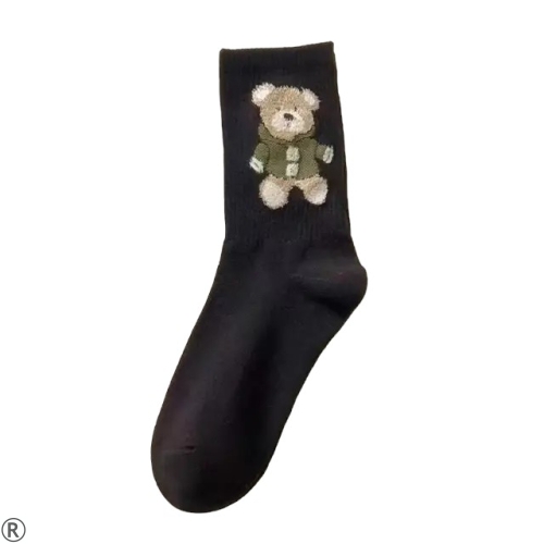 Сет от три чифта чорапи със сладко мече Teddy bear black