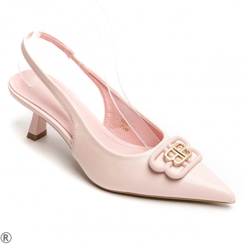 Розови обувки с отворена пета- Zara Blue 10389