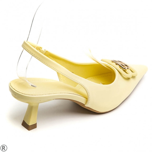 Жълти обувки с отворена пета- Zara Yellow 10391