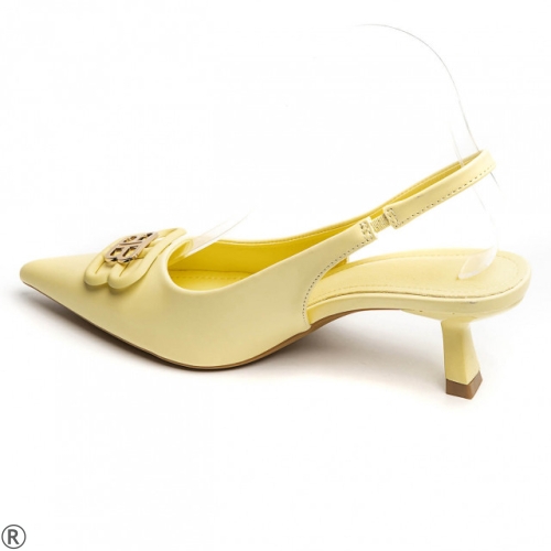 Жълти обувки с отворена пета- Zara Yellow 10391