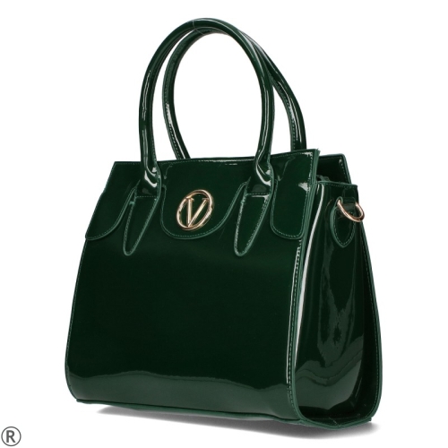 Стилна маслено зелена чанта- HERISSON 10418