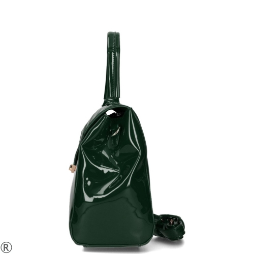 Маслено зелена чанта с капак- HERISSON 10419