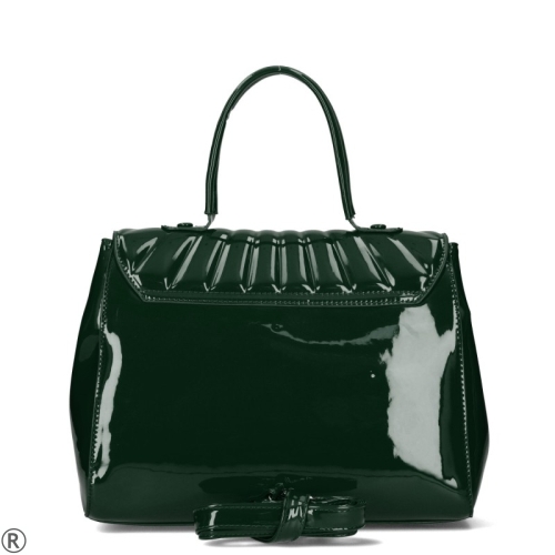 Маслено зелена чанта с капак- HERISSON 10419