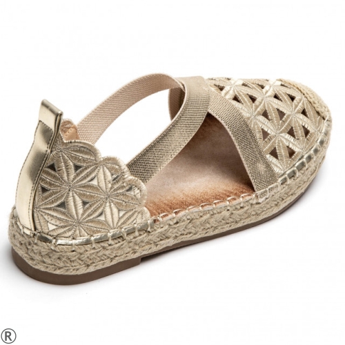 Дамски златисти еспадрили- Harli Gold 10436