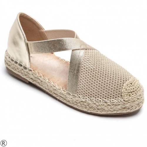 Равни златисти еспадрили- Greta Gold 10437