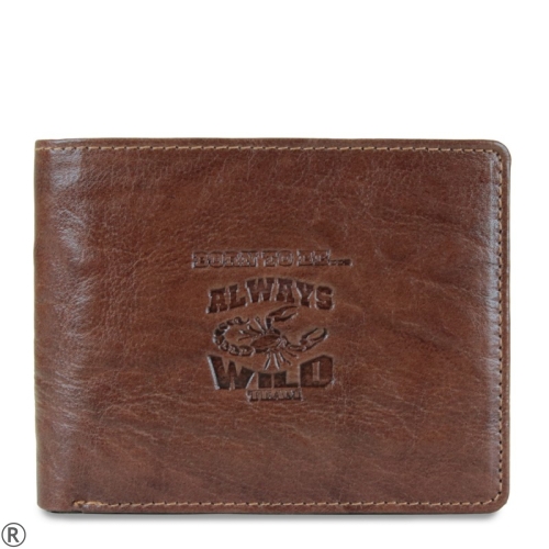 Кафяв мъжки портфейл от естествена кожа- Peterson 10449