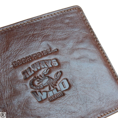 Кафяв мъжки портфейл от естествена кожа- Peterson 10449