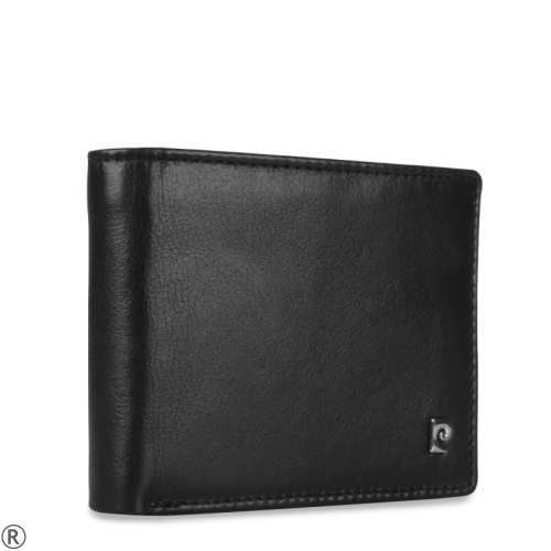 Черен мъжки портфейл от естествена кожа-  Pierre Cardin 10451